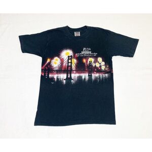 Vintage 1987 Golden Gate Bridge T-Shirt Large 50th Anniversary San Francisco AOP